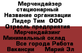 Мерчендайзер стационарный › Название организации ­ Лидер Тим, ООО › Отрасль предприятия ­ Мерчендайзинг › Минимальный оклад ­ 14 000 - Все города Работа » Вакансии   . Марий Эл респ.,Йошкар-Ола г.